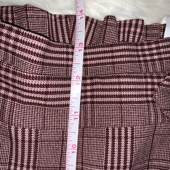 NWT {EXPRESS} High Waist Plaid Pull-On Ankle Pants - Picture 12 of 13